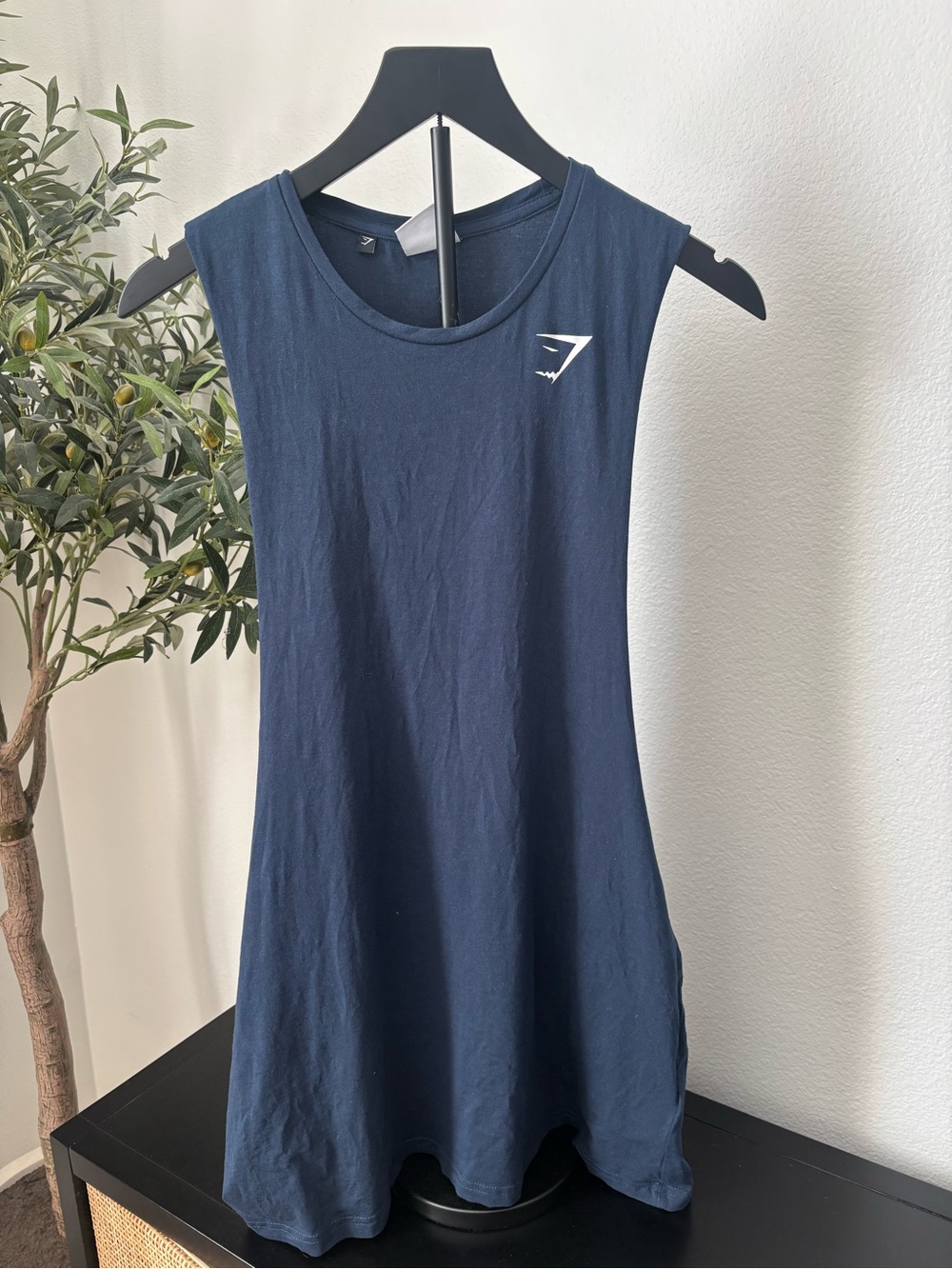 Gymshark Navy Blue Sleeveless Muscle Tee